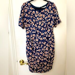 Boden Dress, Marine Blue, Size 12R, fully lined, 100% Viscose, lining 100% Poly